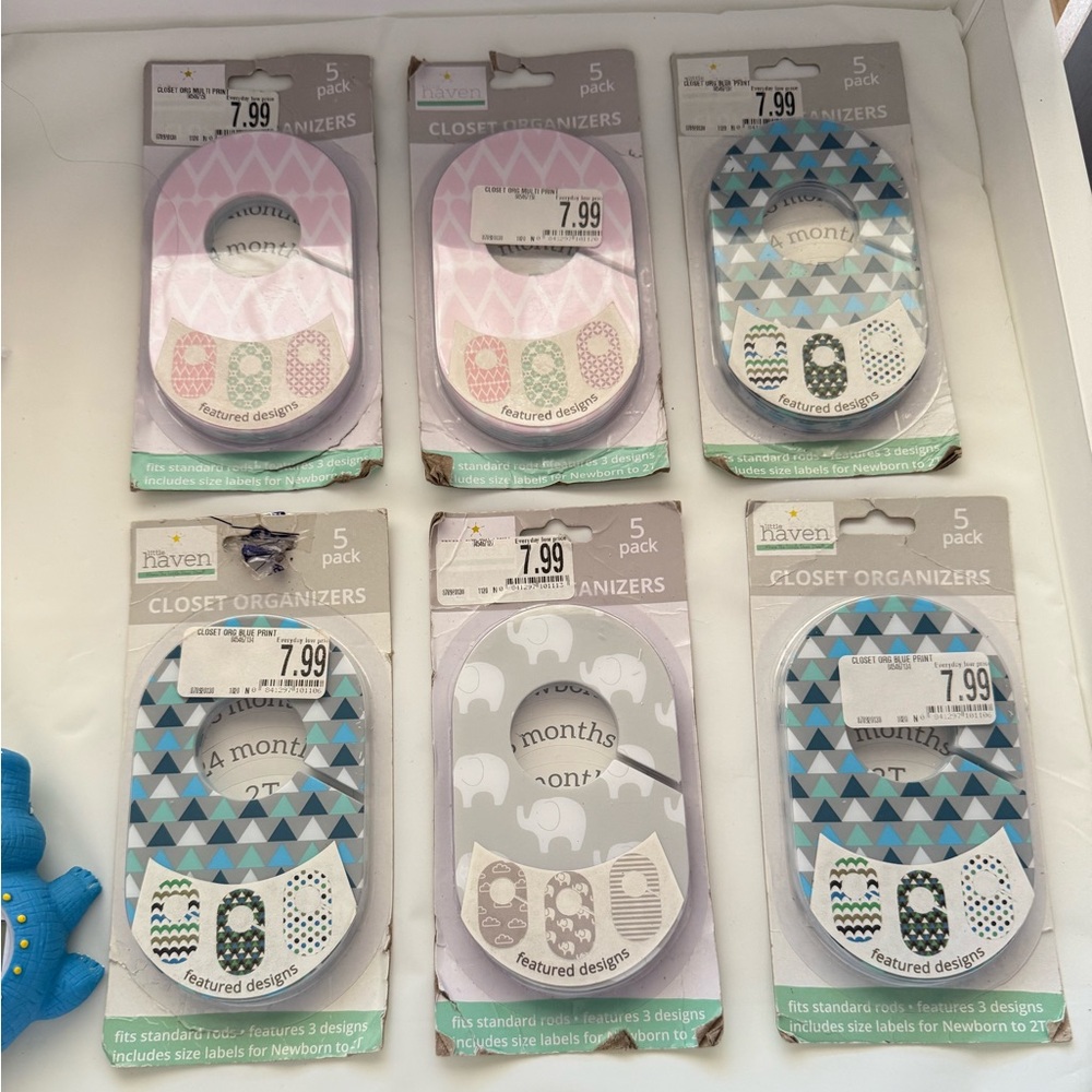 New Set Little Haven Closet Organizers and Baby Brezza Stage 2 Silicone Nipples